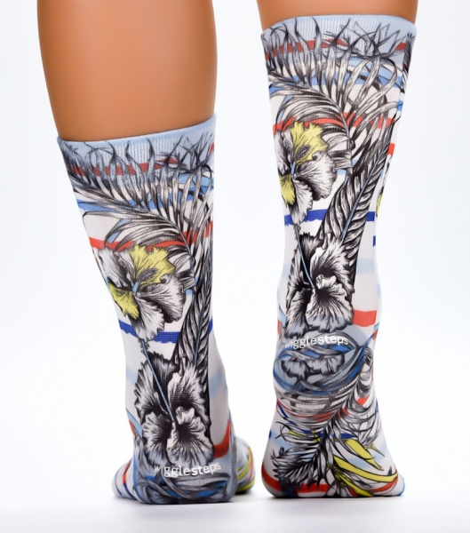 Wigglesteps Damen - Socken - Style: 04305 - Flower Stripe