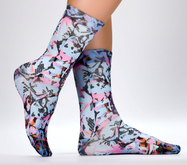 Wigglesteps Damen - Socken - Style: 04511 - Blue Paint Skin