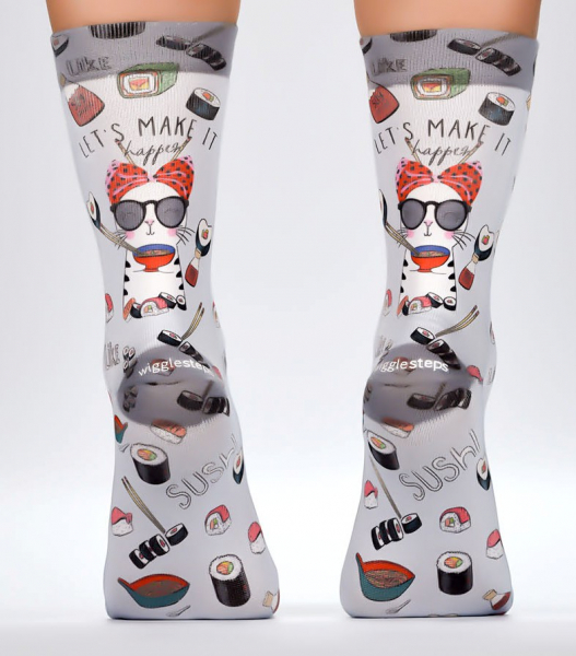Wigglesteps Damen - Socken - Style: 04527 - Sushi Cat