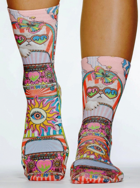 Wigglesteps Damen - Socken - Style: 04743 - Hippe Cat
