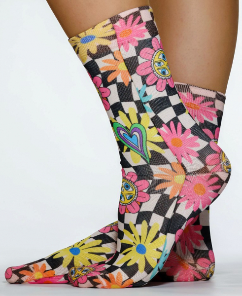 Wigglesteps Damen - Socken - Style: 04752 - Hypno Flowers