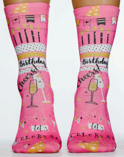 Wigglesteps Damen - Socken - Style: 04762 - Happy Birthday Pink
