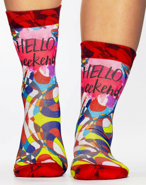 Wigglesteps Damen - Socken - Style: 04958 - Hallo Wochenende