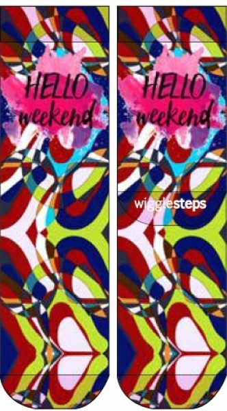 Wigglesteps Damen - Socken - Style: 04958 - Hallo Wochenende