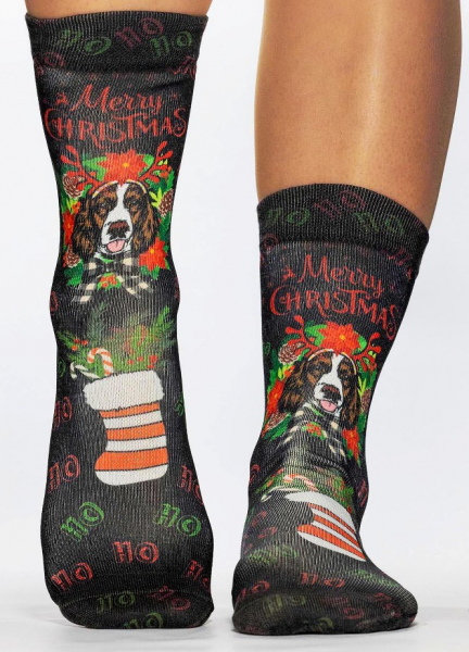 Wigglesteps Damen - Socken - Style: 04974 - X-Mas Dog Black