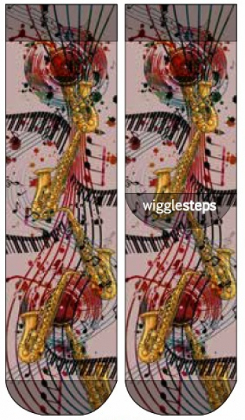 Wigglesteps Herren - Socken - Style: 04994 - Saxophon
