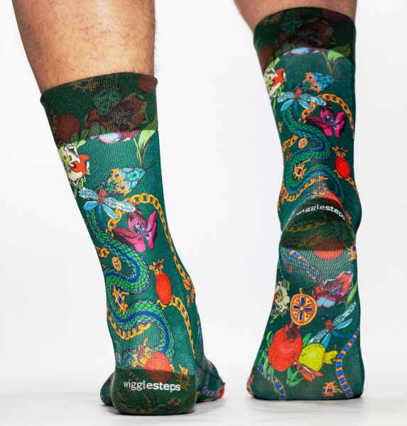 Wigglesteps Herren - Socken - Style: 04999 - Snake Green
