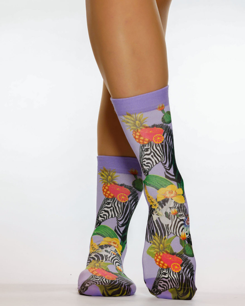 Wigglesteps Damen - Socken - Style: 05156 - Tropical Zebra