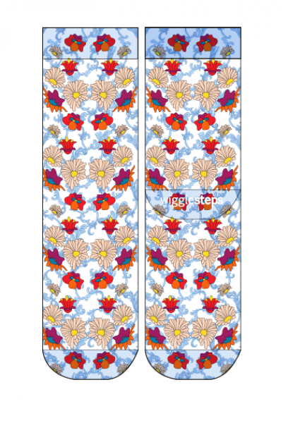 Wigglesteps Damen - Socken - Style: 05174 - Blue Baroque