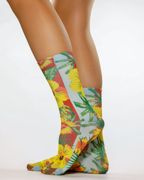 Wigglesteps Damen - Socken - Style: 05180 - Botanic Yellow