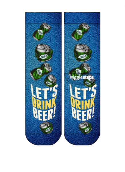 Wigglesteps Herren - Socken - Style: 05207 - Bierchen Blau