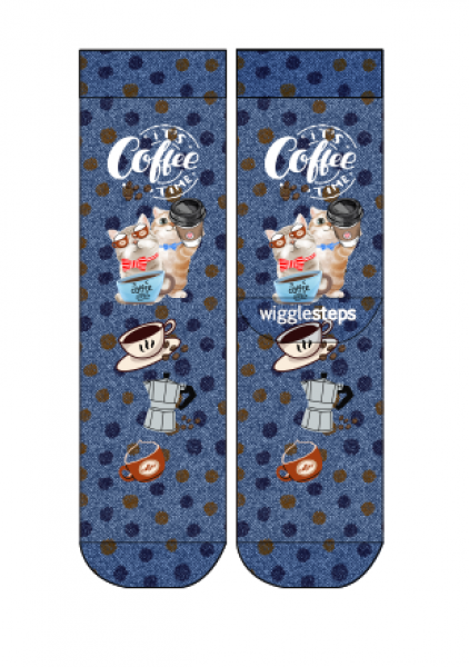Wigglesteps Herren - Socken - Style: 05216 - Coffee Cat's