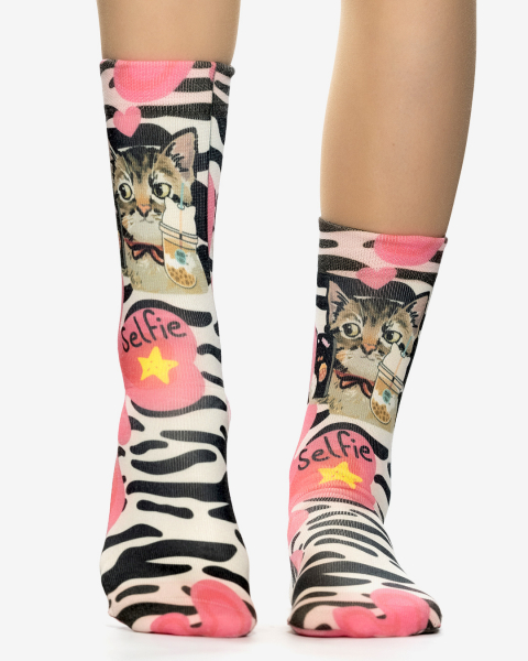 Wigglesteps Damen - Socken - Style: 05318 - Selfie Cat