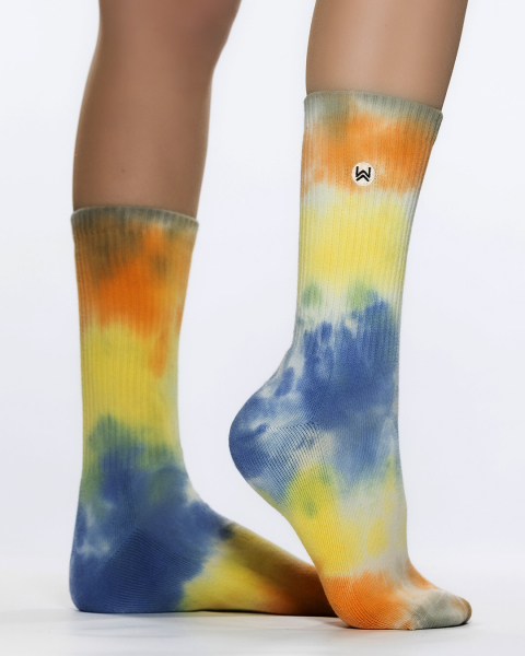 Tie Dye Wigglesteps - Frottee Sportsocken - Batik Farbset: 5429