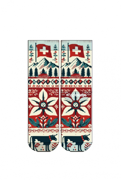 Preview: Wigglesteps Damen - Socken - Style: 05440 - Swiss Ethnic