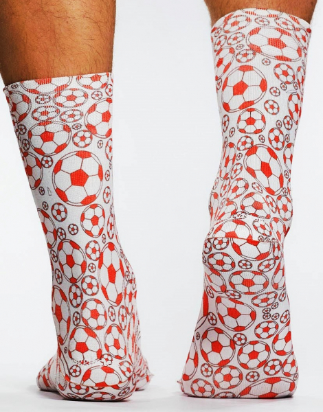 Preview: Wigglesteps Damen - Socken - Style: 05695 - Fussball Rot
