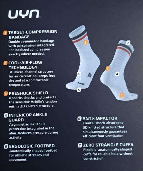 UYN Unisex - Tennis Socks - Stripe/Weiss