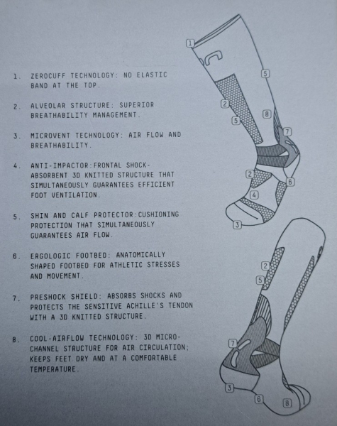 Preview: UYN Herren - Ski One Alpine - Outdoor Merino Kniestrumpf - Schwarz