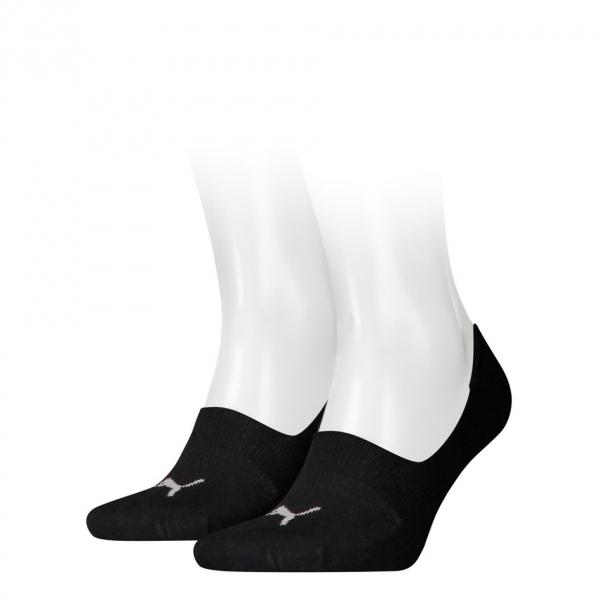 2 Paar MID CUT Footies mit Slip Stop (Fersen ABS) - Schwarz - Größe 35/38