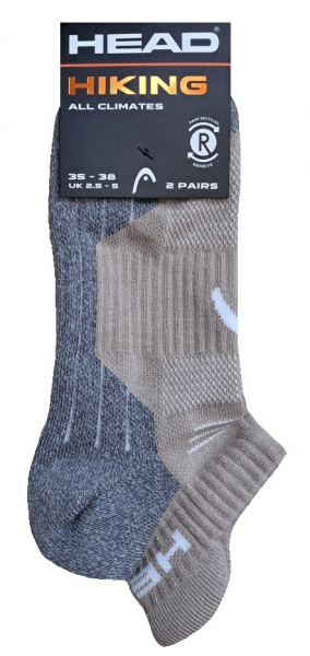 2 Paar Head Hiking - Funktions - Sneaker mit Polsterlippe - Sandton - Größe 43/46