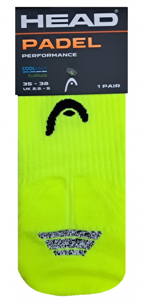 HEAD Performance - Padel Crew Sportsocken - Gelb