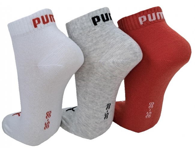 3 Paar Puma Klassik Quarter - Farbset - FX Terra/Grey - Größe 39/42