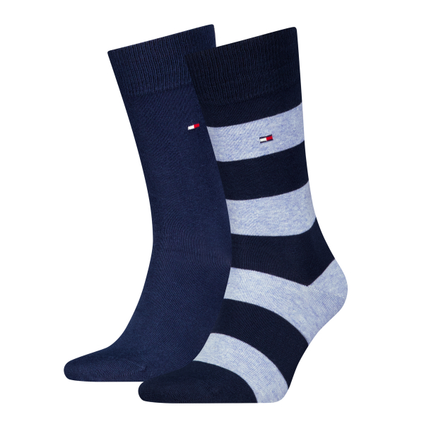 2 Paar Tommy Hilfiger Herren - Business Baumwollsocken - RUGBY Farbset: Light Blue