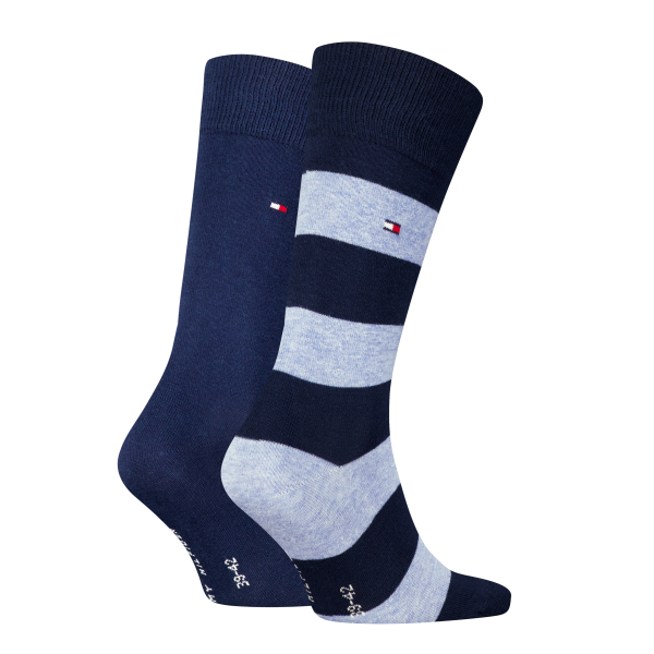 2 Paar Tommy Hilfiger Herren - Business Baumwollsocken - RUGBY Farbset: Light Blue