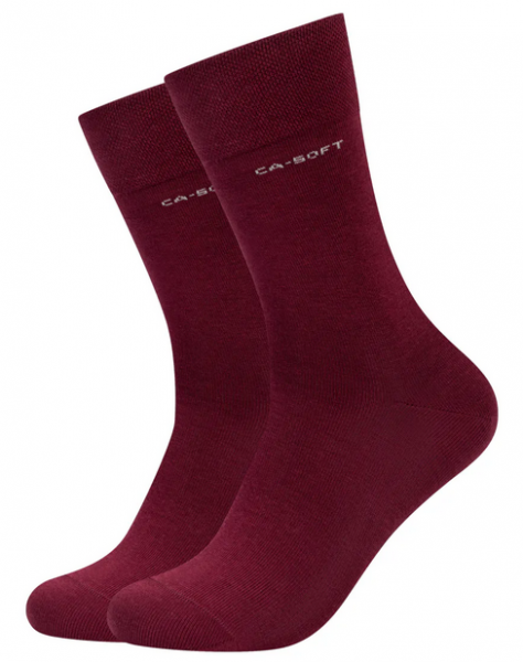 2 Paar Camano CA - SOFTBUND Socken Klassik - Windsor Wine