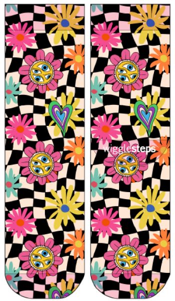 Wigglesteps Damen - Socken - Style: 04752 - Hypno Flowers