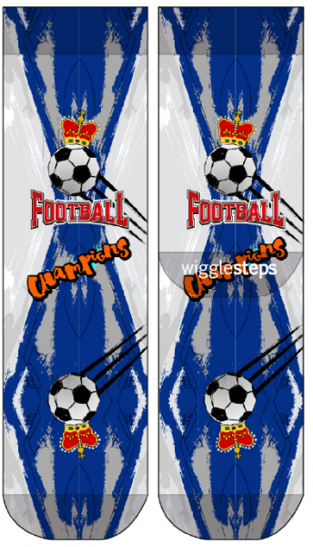 Wigglesteps Herren - Socken - Style: 04821 - König Fussball Blau