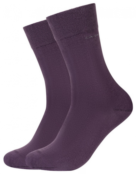 2 Paar Camano CA - SOFTBUND Socken Klassik - Nightshade Purple