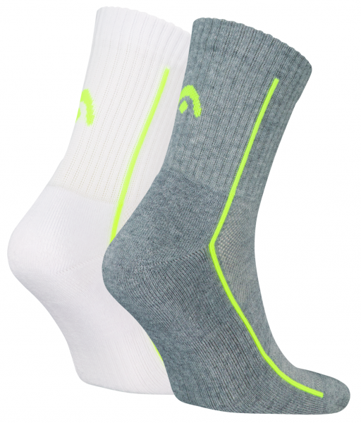 2 Paar Head Kurzschaftform Sportsocken All Sports - Mix Weiss/Grau - Größe 39/42