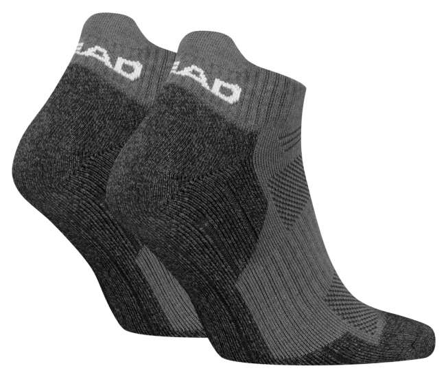 2 Paar Head Hiking - Funktions - Sneaker mit Polsterlippe - Anthrazit - Größe 43/46