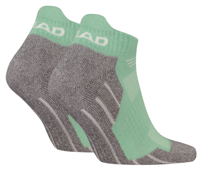 2 Paar Head Hiking - Funktions - Sneaker mit Polsterlippe - Apfelton - Größe 39/42