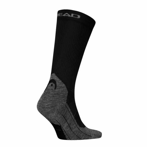 Head Hiking Socken - Merino Long & Warm - Schwarz - Größe 39/42