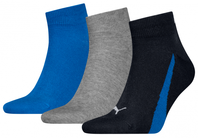 3 Paar Puma Retro Lifestyle Quarter - FX Set: Navy/Blau/Grau