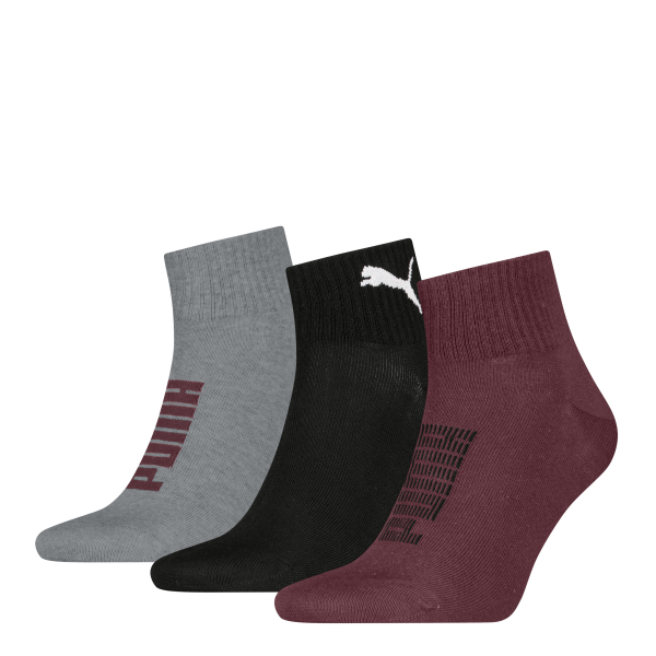 3 Paar Puma Quarter - Performance Sportstyle - FX Burgundy - Größe 39/42