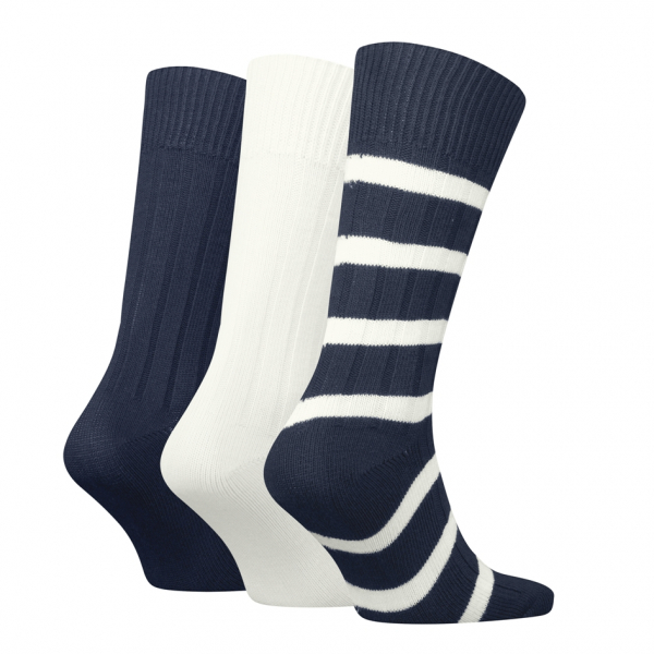 3 Paar Tommy Hilfiger Herren - Cosy Bootsocks - Geschenkbox: Navy