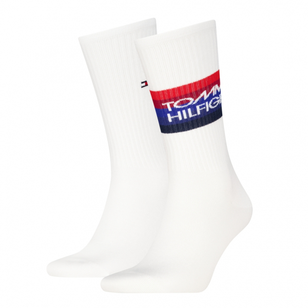 2 Paar Tommy Hilfiger Herren - Baumwoll Rippsocken - FX Farbset: White