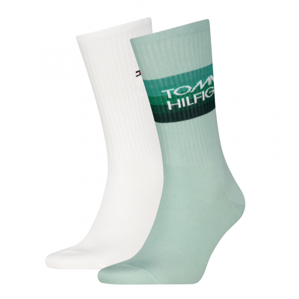 2 Paar Tommy Hilfiger Herren - Baumwoll Rippsocken - FX Farbset: Green