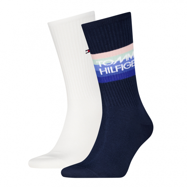 2 Paar Tommy Hilfiger Herren - Baumwoll Rippsocken - FX Farbset: Navy