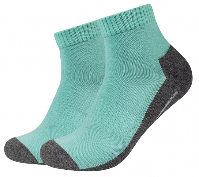 2 Paar Camano Sport Quarter - Frotteesohle Kurzsocken - Wasabi