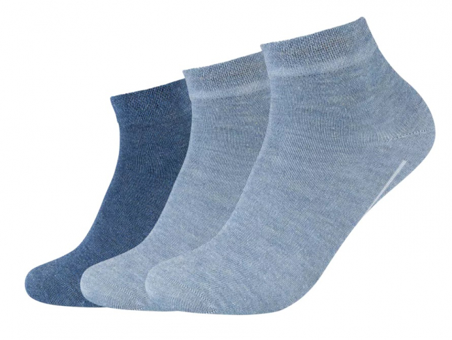 3 Paar Camano Baumwoll Quarter - druckfreie Kurzsocken - Deminmix