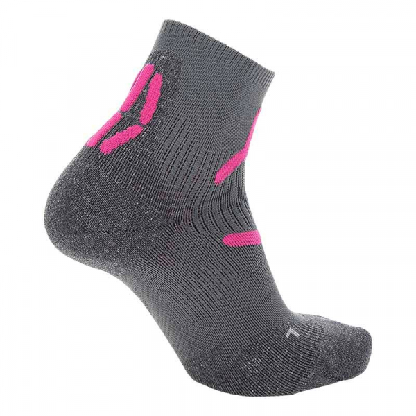 Damen UYN - 2in Wandersocken - Quarter 1/4 Schaftform - Anthrazit/Pink