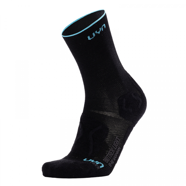 UYN Damen - Trekking Biotech - Biotrek Light - Color Stripes - Schwarz/Türkis