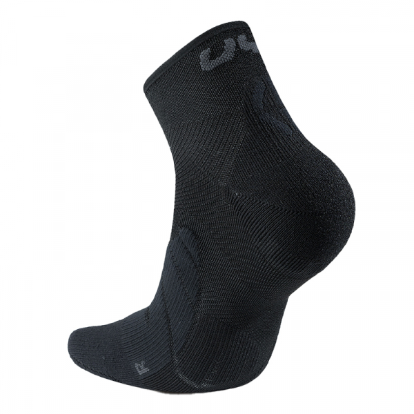 Herren UYN - Runners Five - 5 Zehen Laufsocke - Quarter 1/4 Schaftform - Schwarz