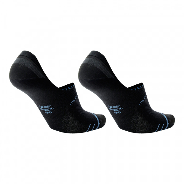 Preview: 2 Paar UYN Unisex - Medium Cut Sneaker (Footie) - Schwarz