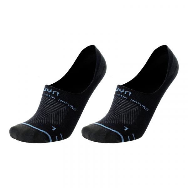 2 Paar UYN Unisex - Medium Cut Sneaker (Footie) - Schwarz