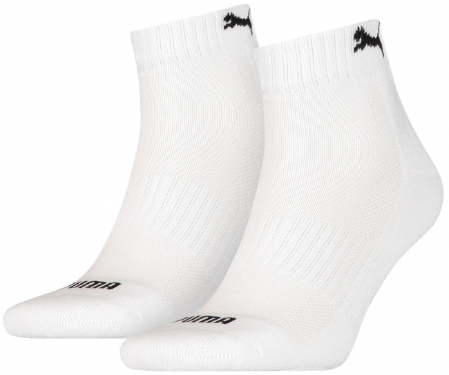 3 Paar Puma Sport P-Sohle MATCH Quarter - Weiss